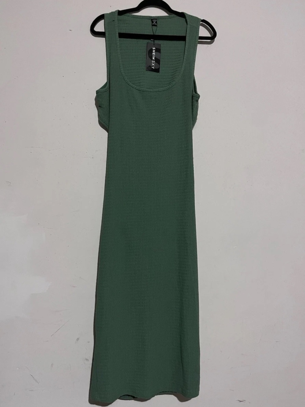 SHEIN SXY Green Maxi Dress Sleeveless Cut Out Scoop Neck Strappy Pullover 2XL